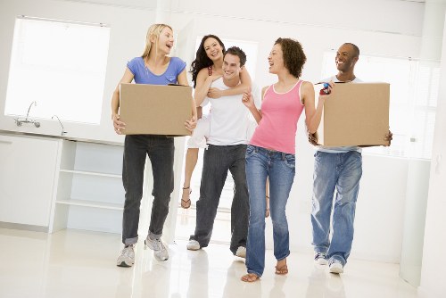 Local flat removals team preparing a move in Fulham