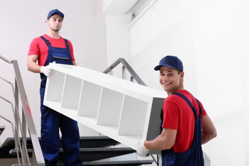 Commercial moving team preparing a business relocation in Fulham