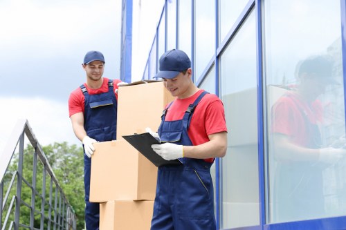 Removal team preparing a house move in Fulham