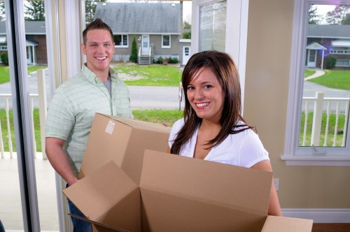 Careful handling of office equipment during a removal