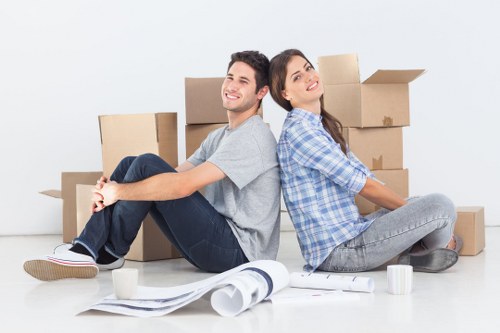 Sturdy moving boxes and wardrobe cartons for a Fulham relocation