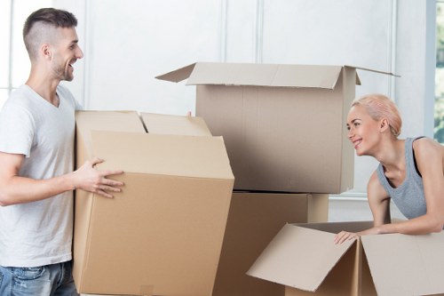 Moving team handling a flat move near Fulham streets