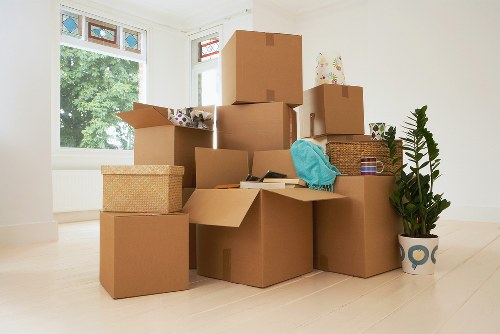 Office furniture being moved into a new workplace in Fulham