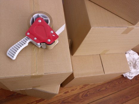 Office furniture being moved quickly during a Fulham commercial relocation