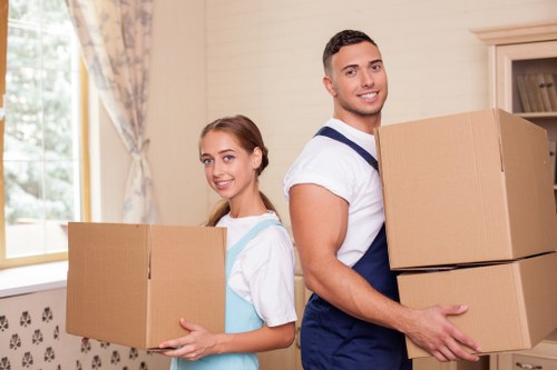 Removal van prepared for a flat or house move in Fulham